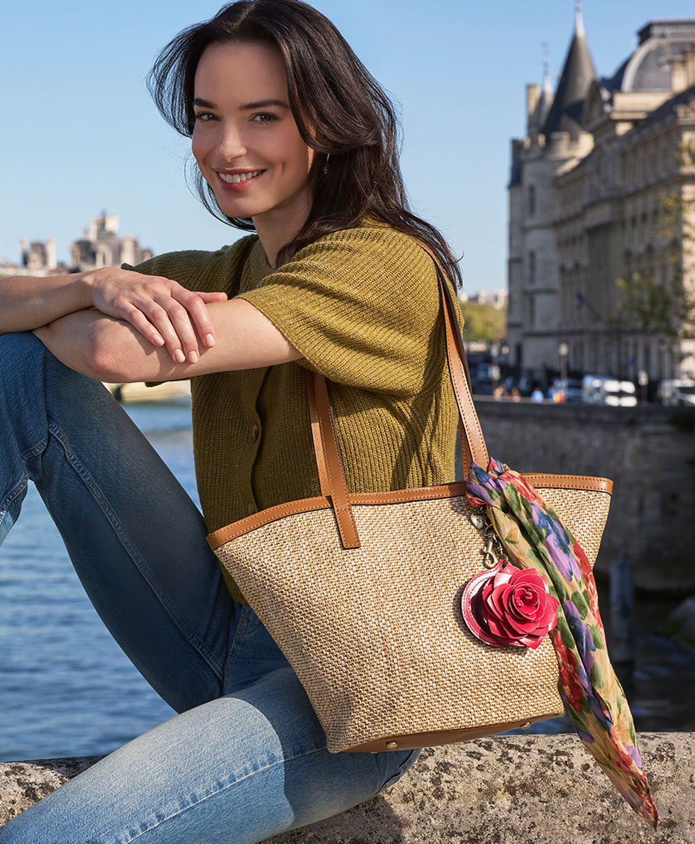 Patricia Nash Marconia Tote with Scarf - Burnished Woven