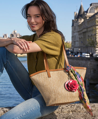 Patricia Nash Marconia Tote with Scarf - Burnished Woven