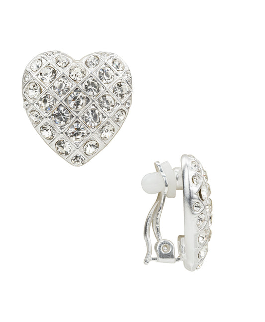 Patricia Nash Heart Button Clip Earrings - Holiday Charm Collection