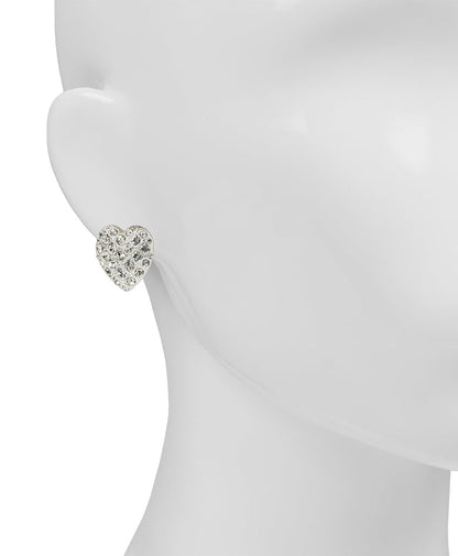 Patricia Nash Heart Button Clip Earrings - Holiday Charm Collection