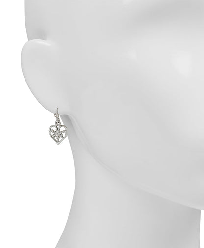 Patricia Nash Mini Heart Drop Earrings - Filigree