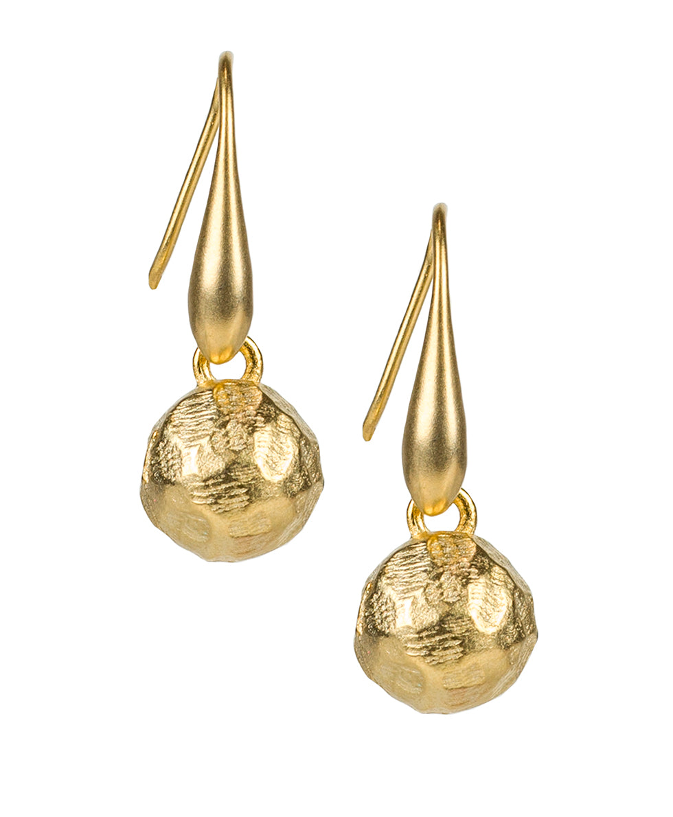 Patricia Nash Hammered Ball Drop Earrings - Not So Basics