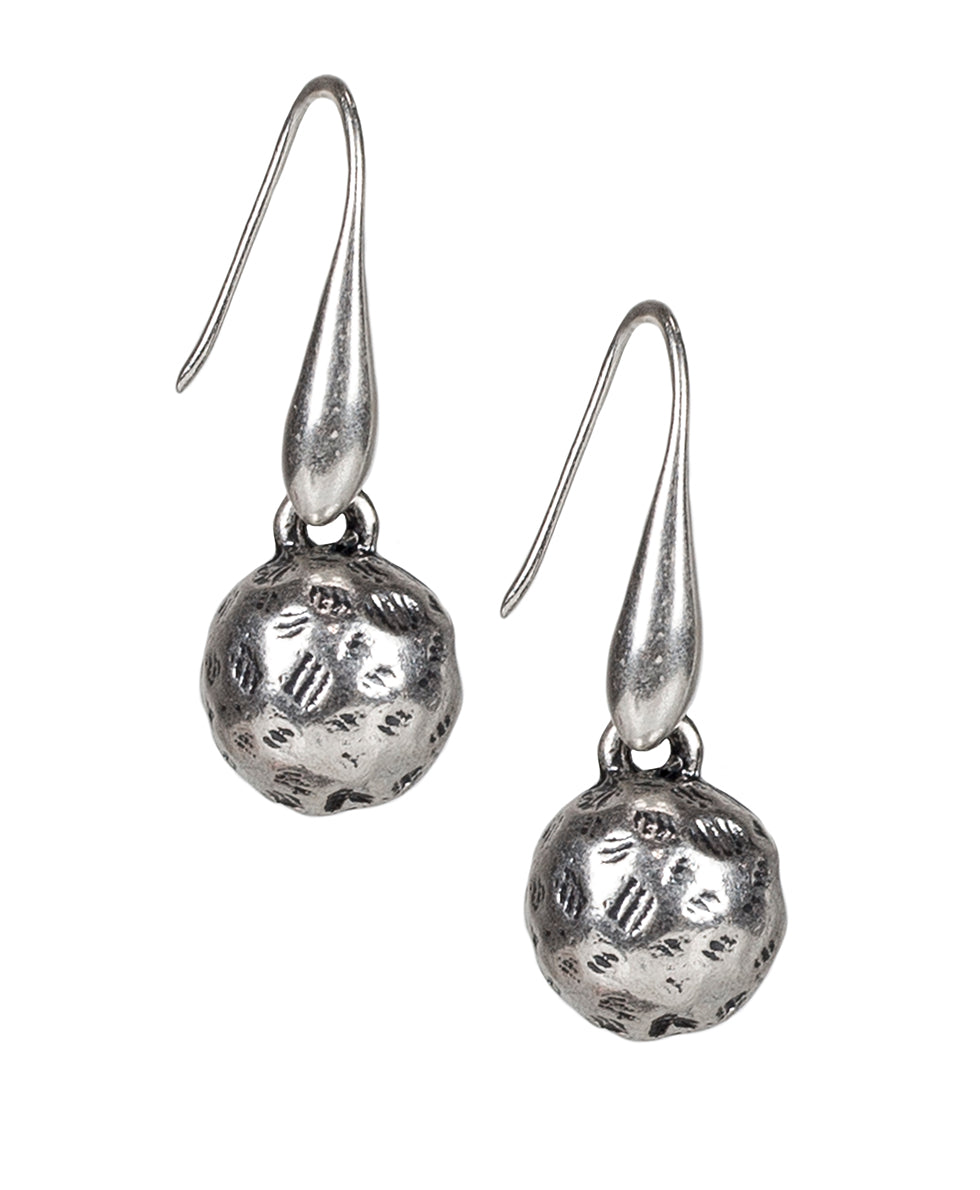 Patricia Nash Hammered Ball Drop Earrings - Not So Basics