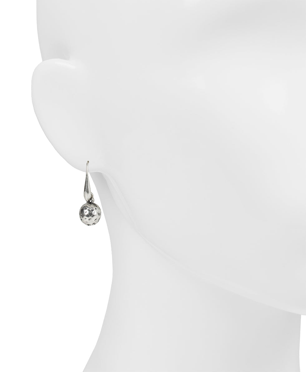 Patricia Nash Hammered Ball Drop Earrings - Not So Basics