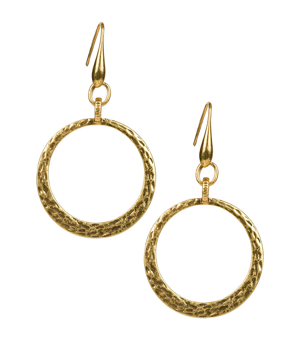 Patricia Nash Hammered Wire Hoop Earrings - Basics Collection
