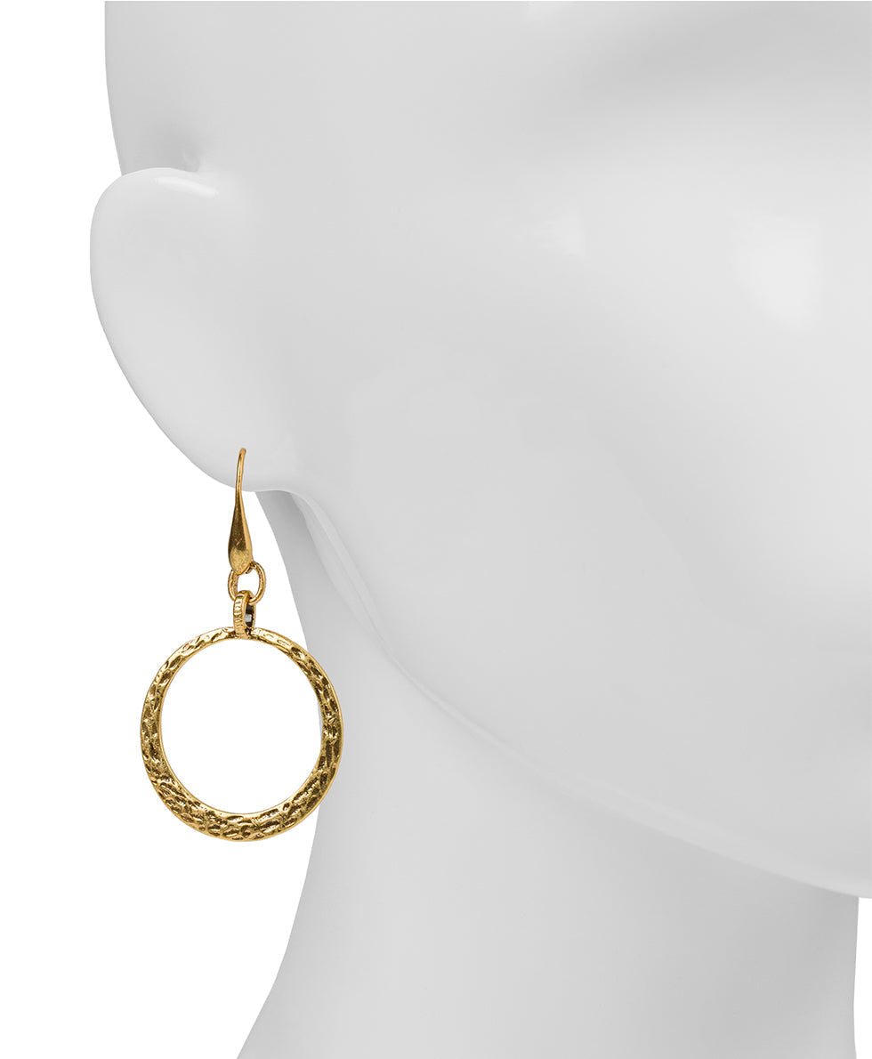 Patricia Nash Hammered Wire Hoop Earrings - Basics Collection