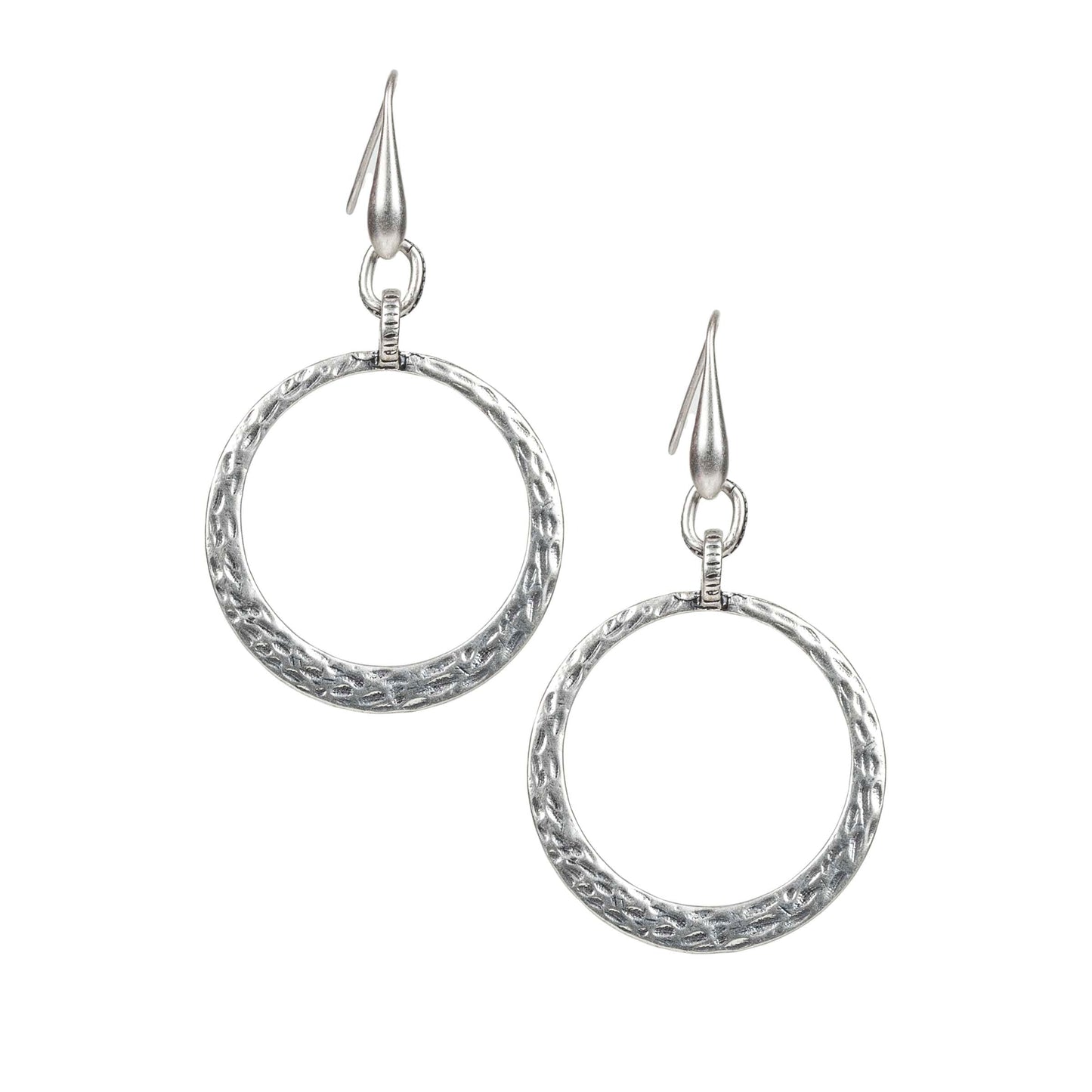 Patricia Nash Hammered Wire Hoop Earrings - Basics Collection