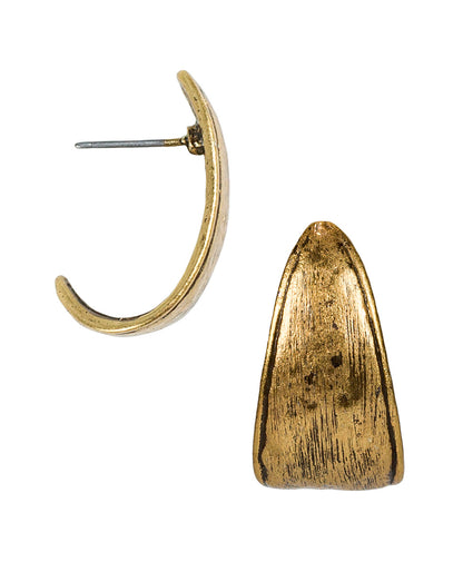 Patricia Nash J Hoop Hammered Earrings - Basics Collection