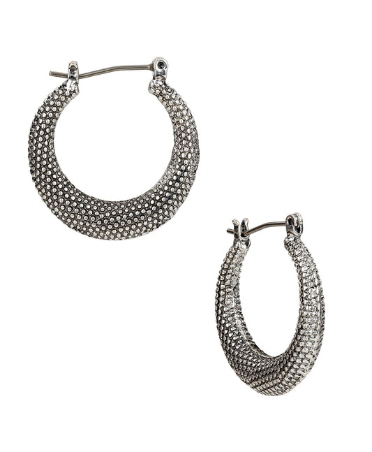 Patricia Nash Gypsy Hoop Earrings | Caviar Collection | Silver Ox