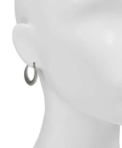 Patricia Nash Gypsy Hoop Earrings | Caviar Collection | Silver Ox